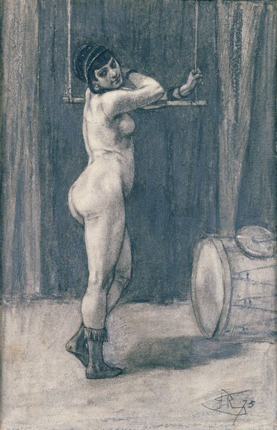 Woman with a Trapeze by Félicien Rops